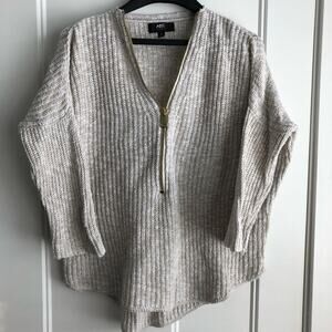 ABS BY Allen Schwartz gold zip front sweater